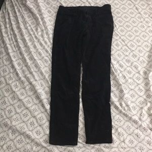 Black corduroy pants